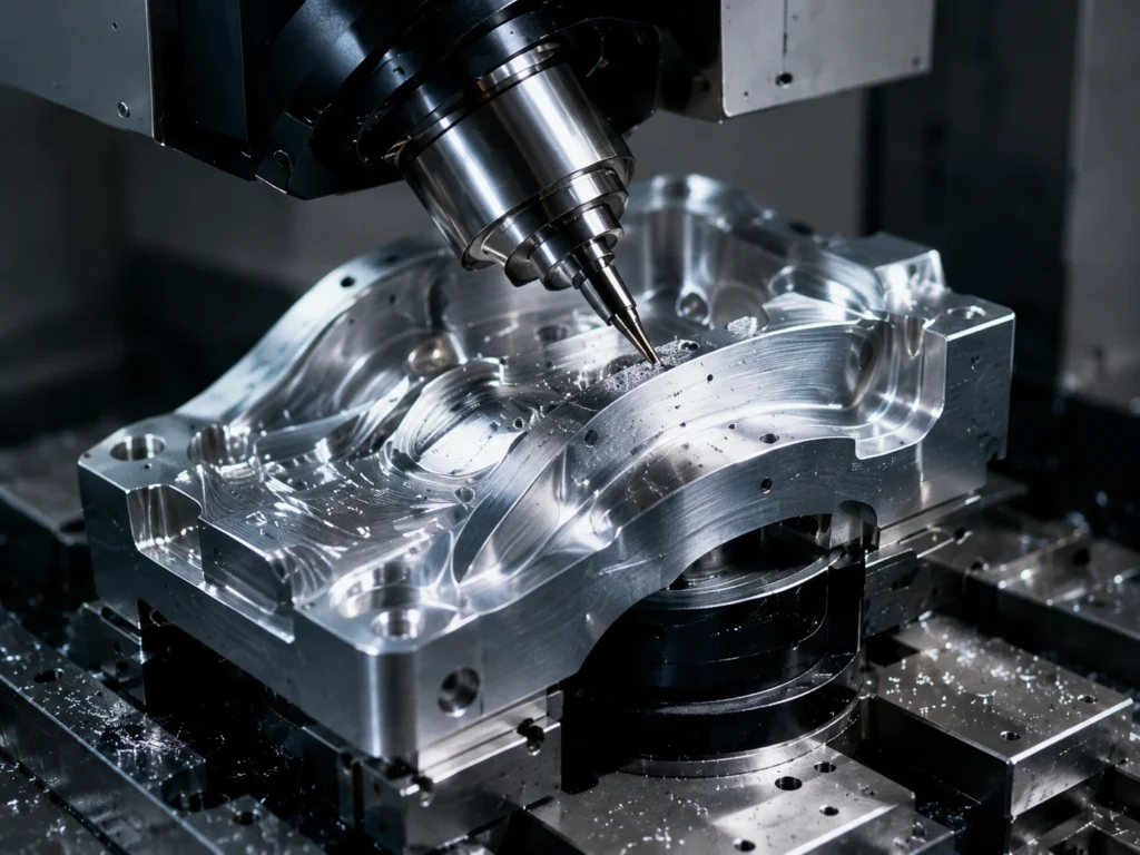 3-axis CNC milling process for precision metal parts