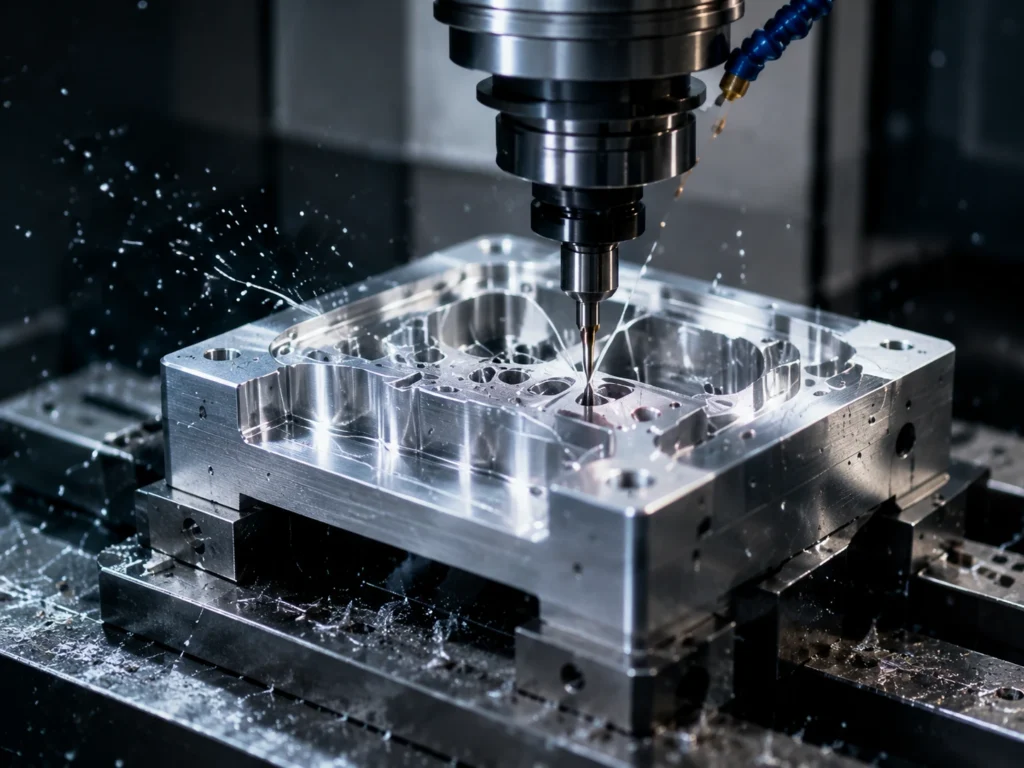 4-axis CNC milling process for multi-side metal parts