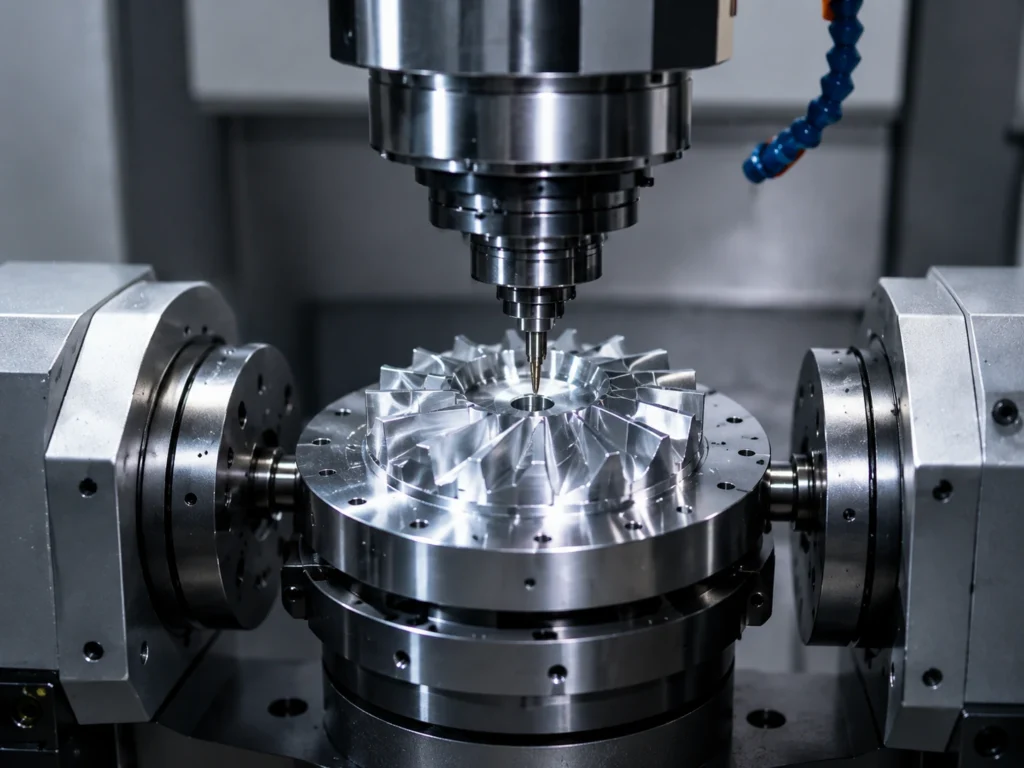 5-axis CNC milling for complex precision metal components