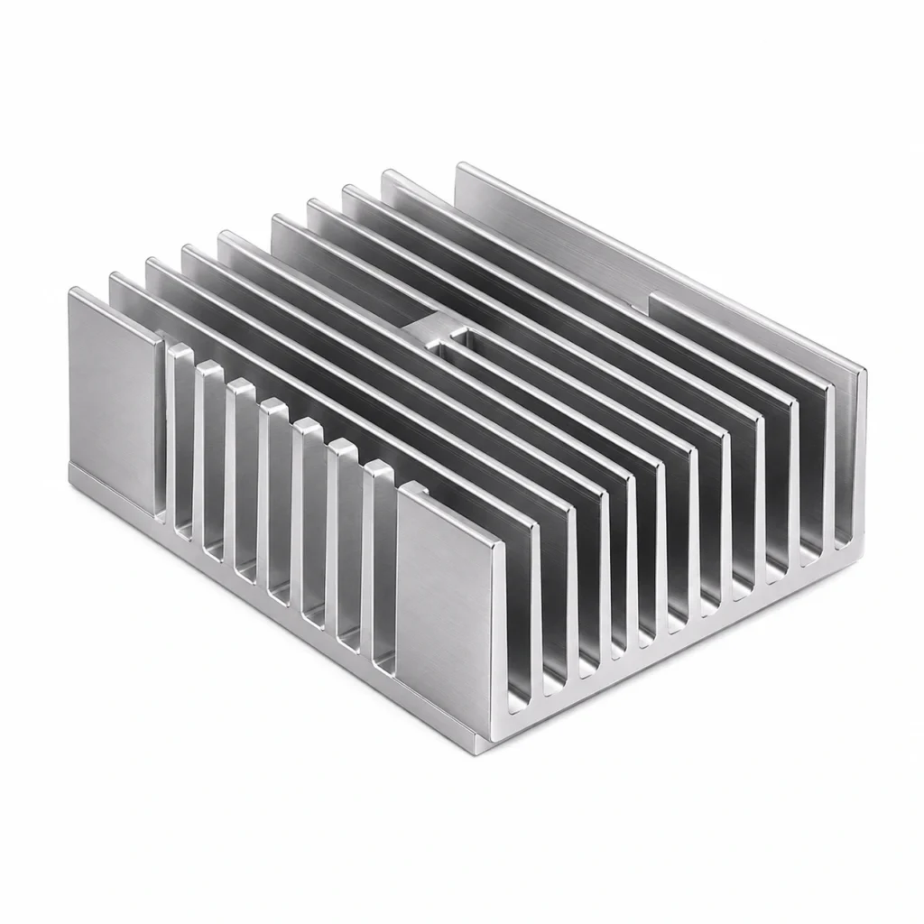 CNC milled aluminum heat sink