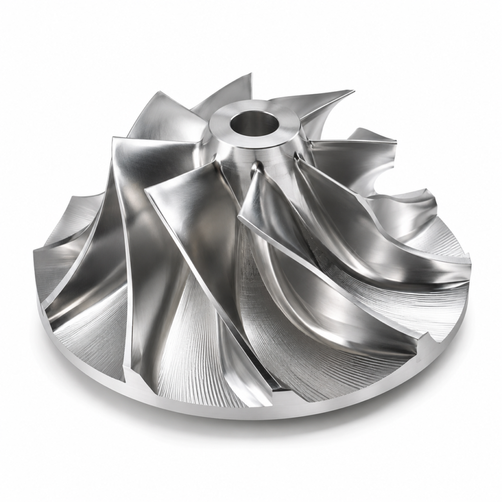 5-axis CNC machined impeller and turbine part