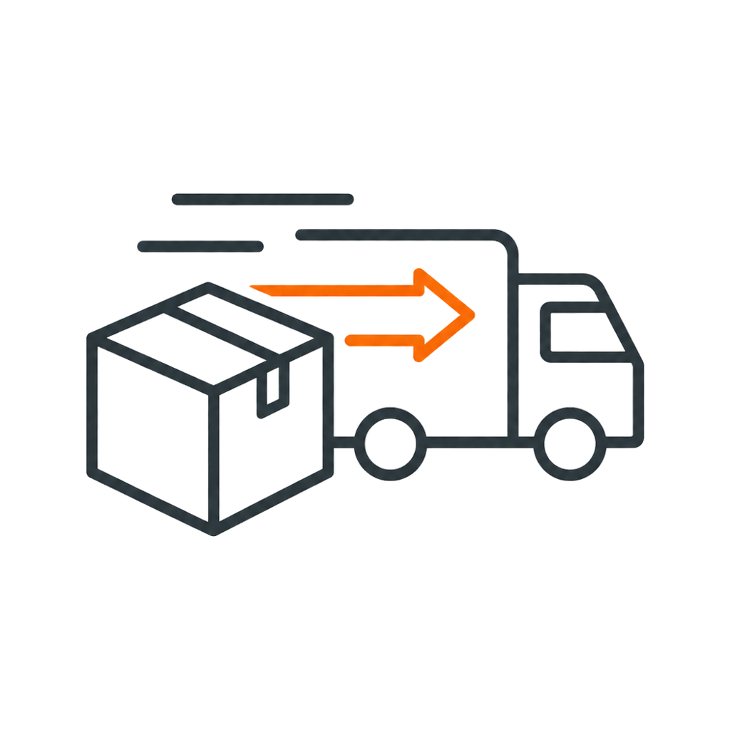 cnc process packing delivery icon