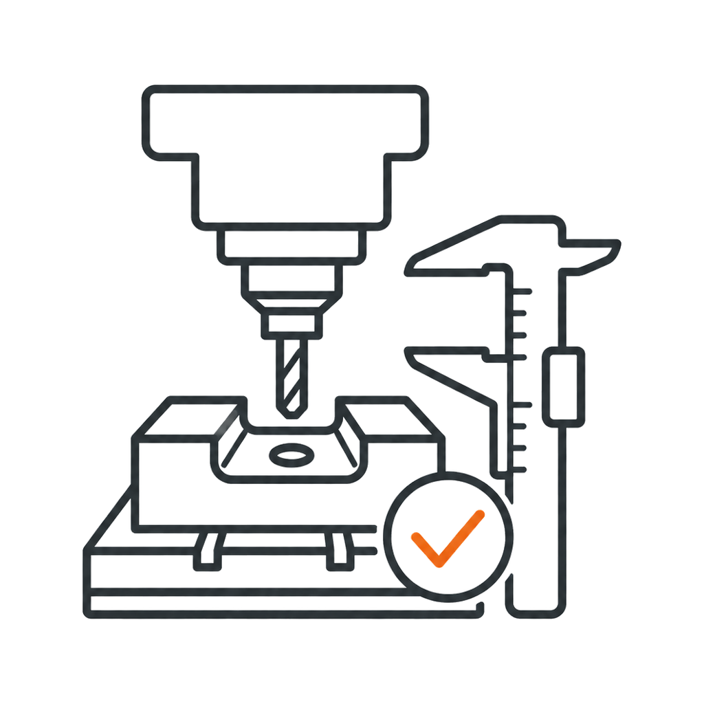 cnc process production inspection icon