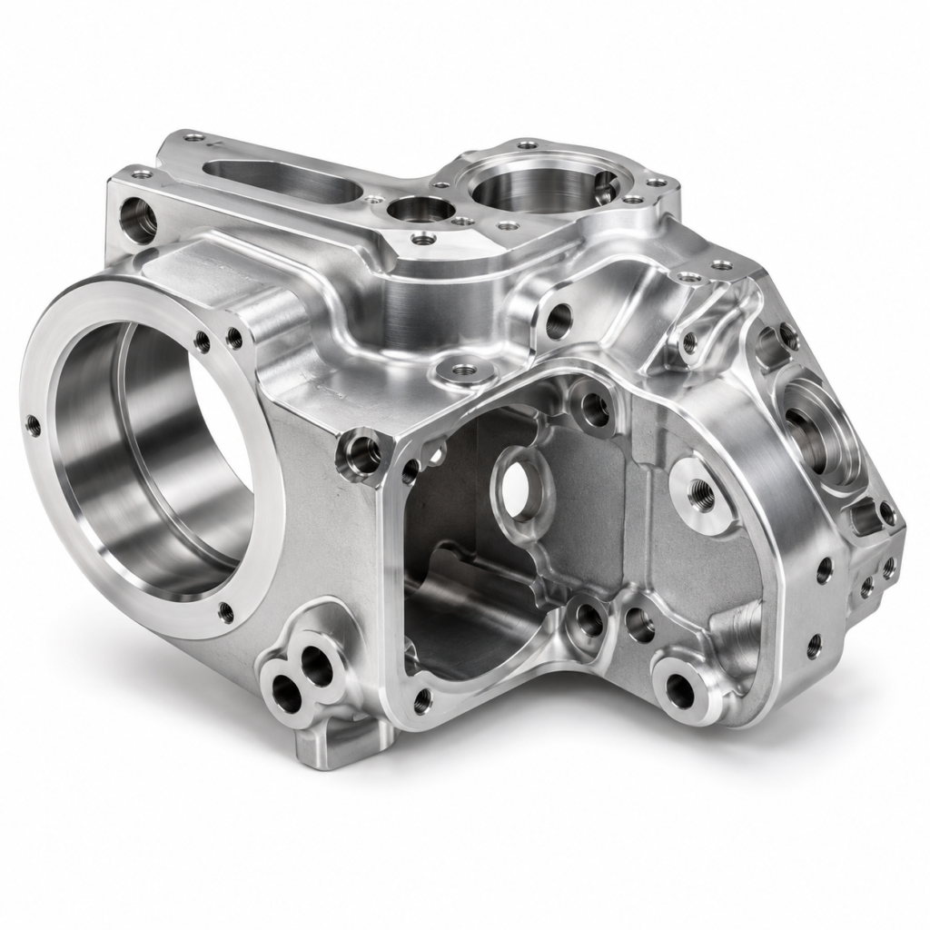 Complex 5-axis machined housing for precision CNC parts