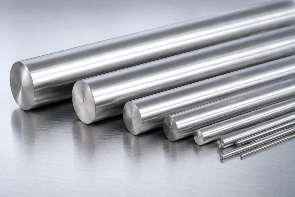 Stainless steel round bar materials for CNC turning