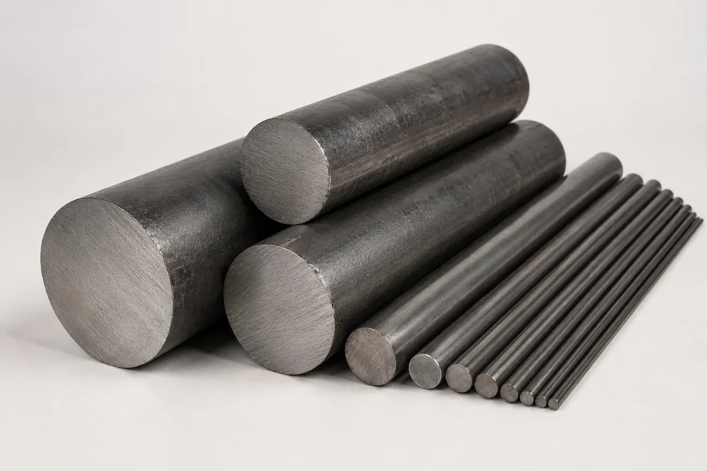 Steel round bar materials for CNC turned parts