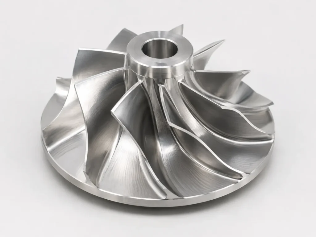 5-axis CNC machined aluminum impeller