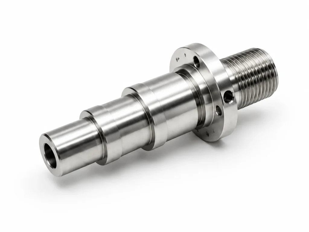 Precision CNC turned shaft for medical device applications