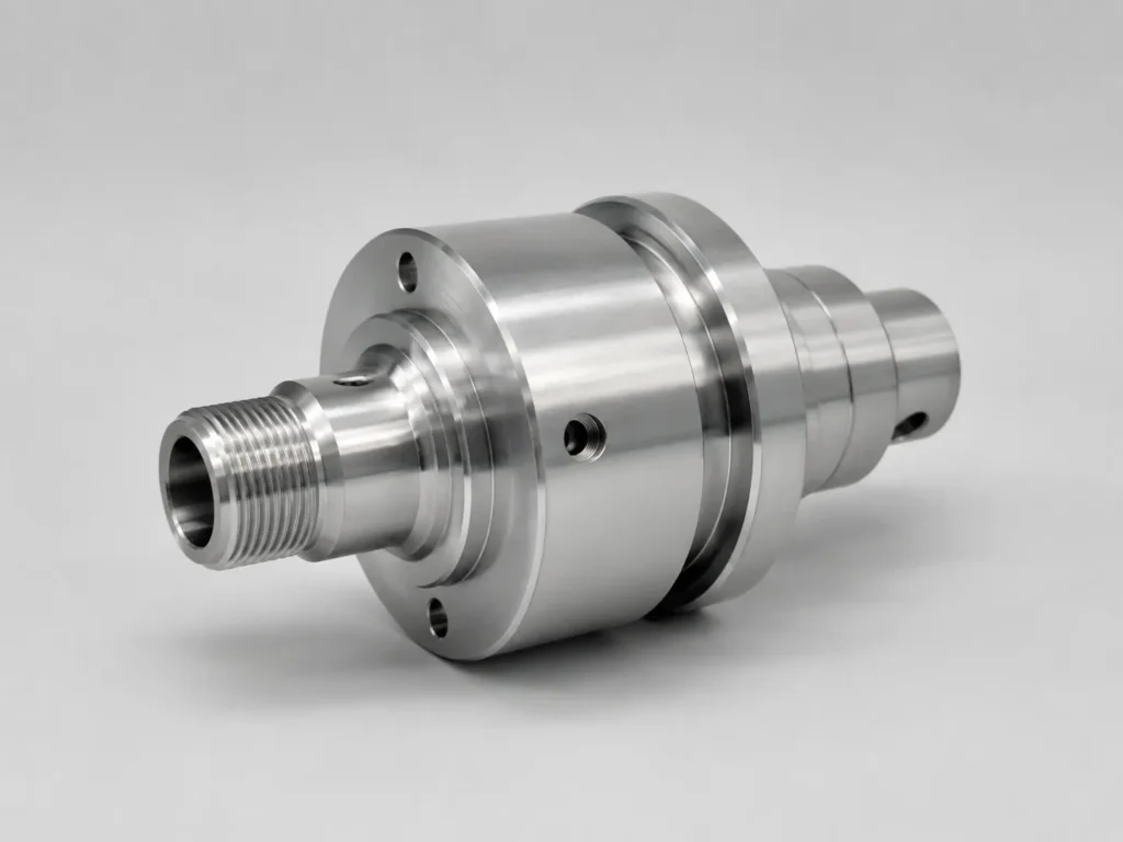 Precision CNC turned shaft and spindle component