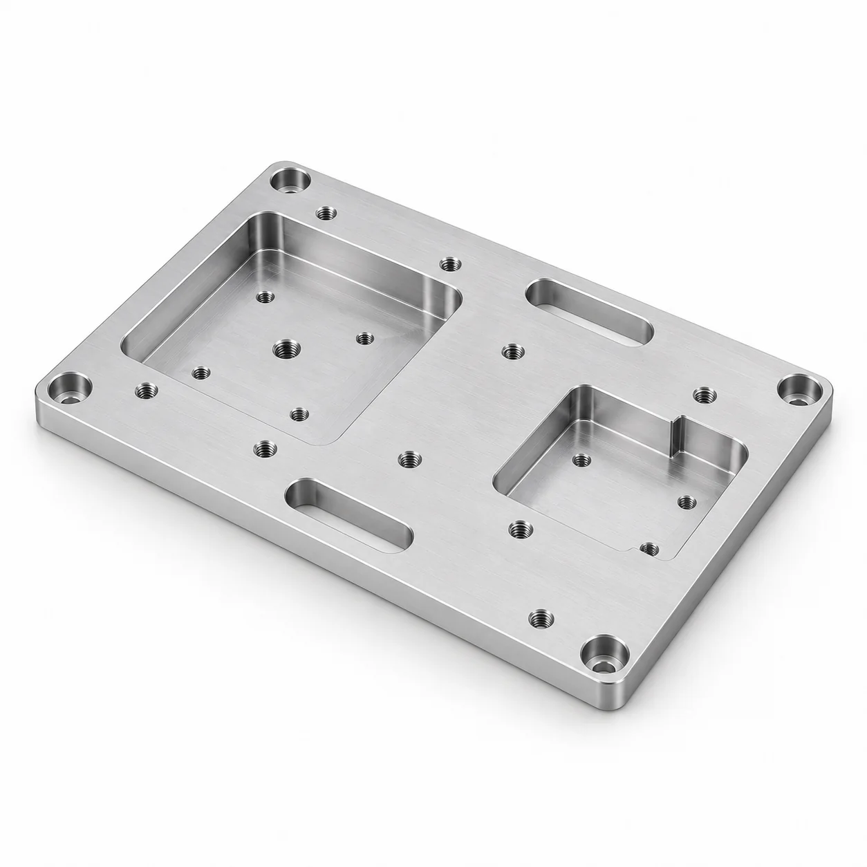 Precision machined mounting plate for electronics
