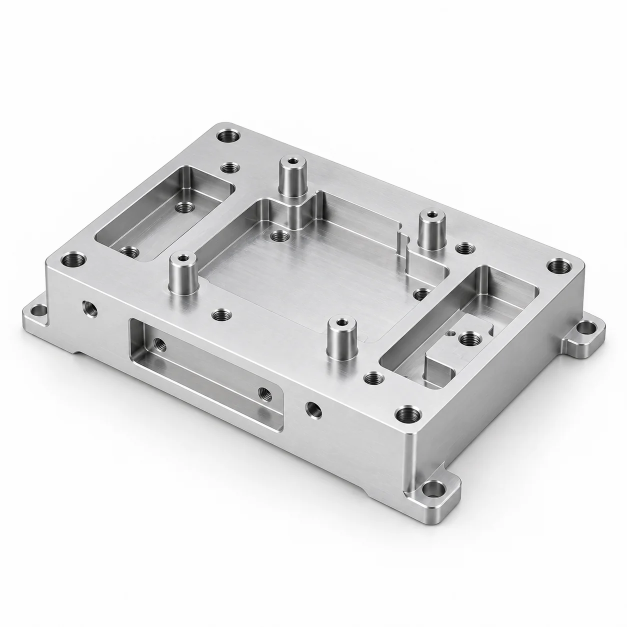 CNC machined cooling plate for electronics