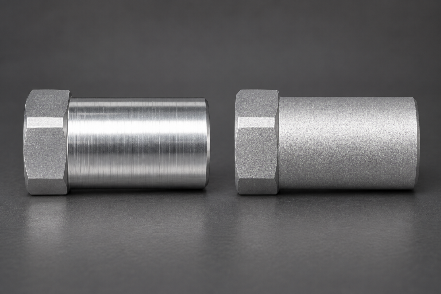 Comparison of machined and sandblasted finishes on CNC aluminum parts